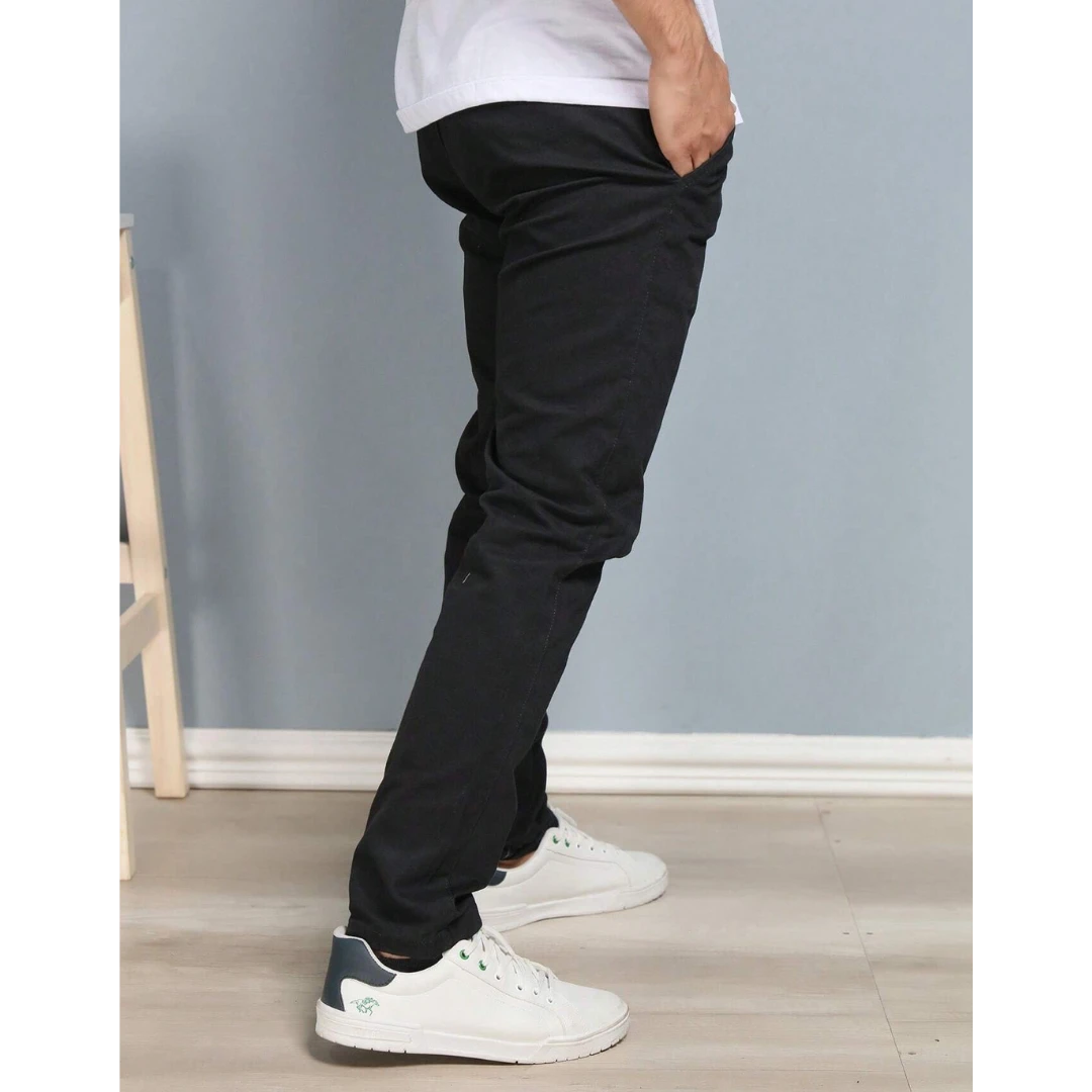 Calça Reta Masculina em Sarja - Kit 4 Unidades
