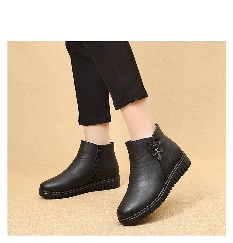 Bota Casual de Inverno de Couro - Melinna