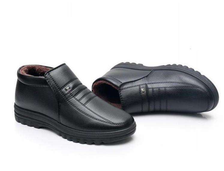 Bota de Inverno de Couro a Prova D'água