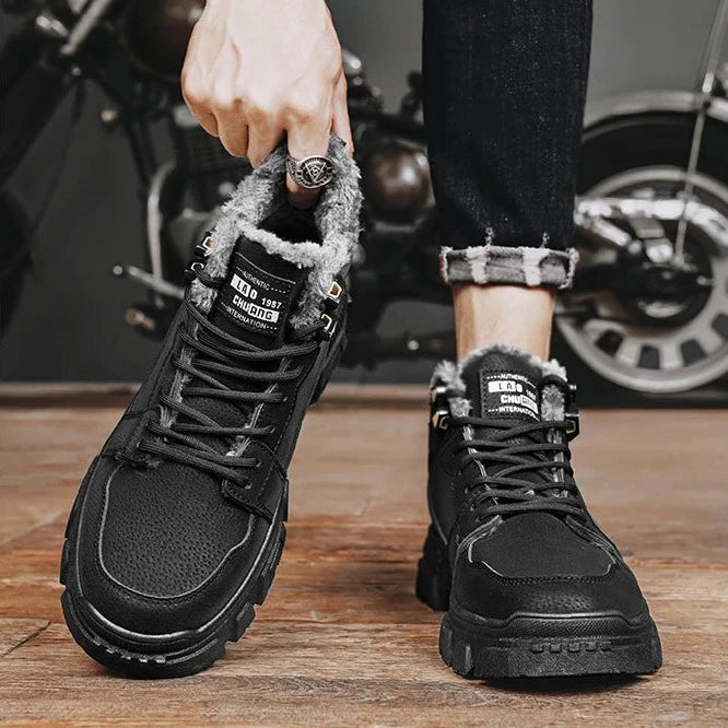 Bota de Couro Inverno Tática Shark