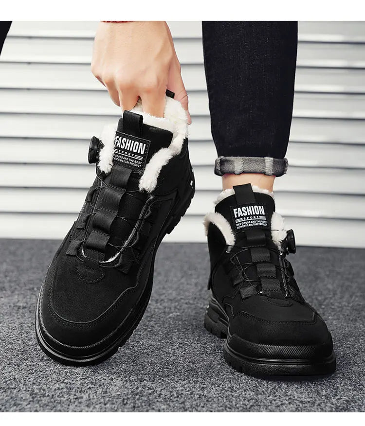 Bota Estilo Tática de Couro Inverno Shark