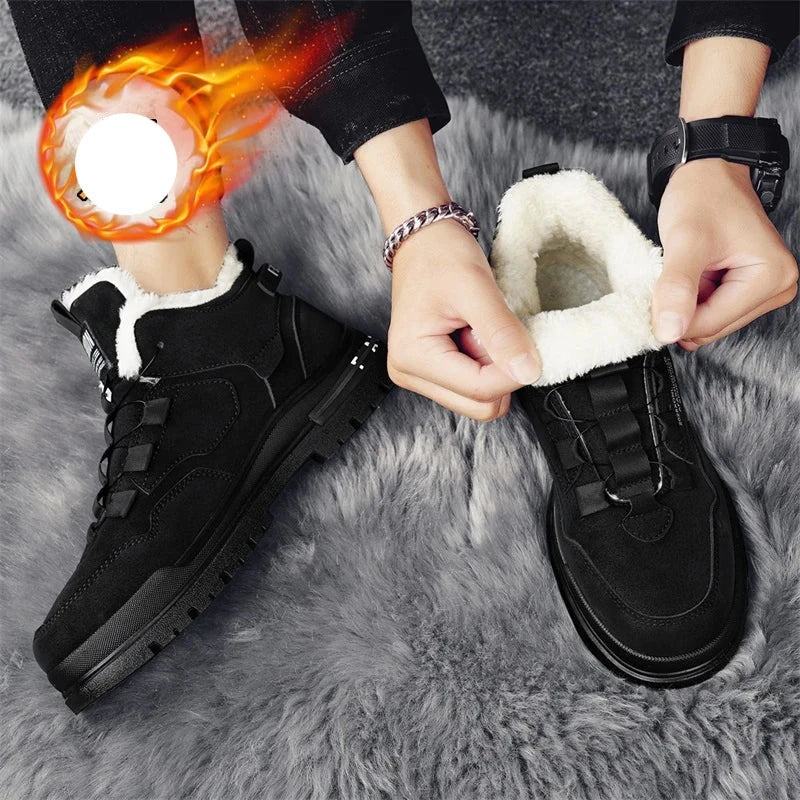 Bota Estilo Tática de Couro Inverno Shark