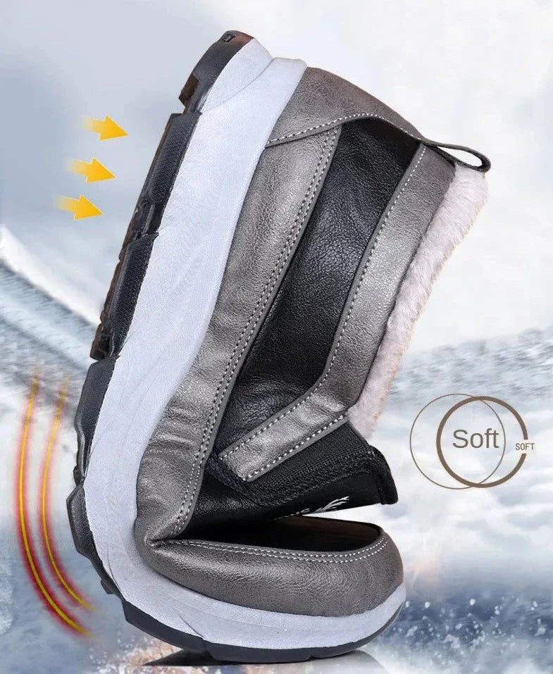 Mocassim de Couro Forrado Inverno Moose