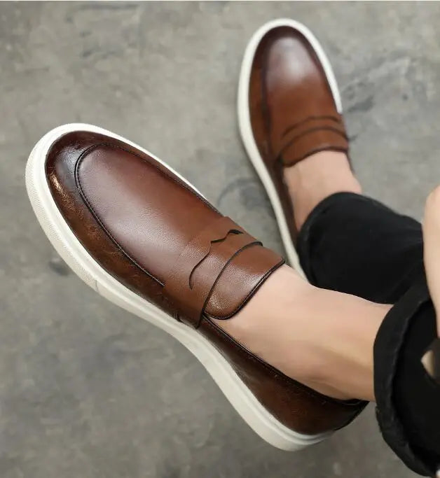 Mocassim de Couro Estilo Britânico