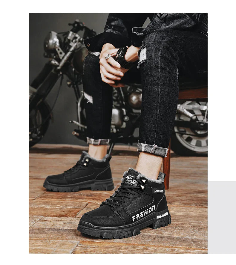 Bota de Couro Inverno Tática Shark