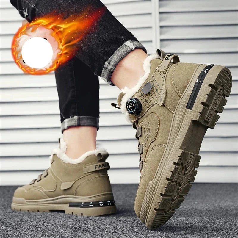 Bota Estilo Tática de Couro Inverno Shark