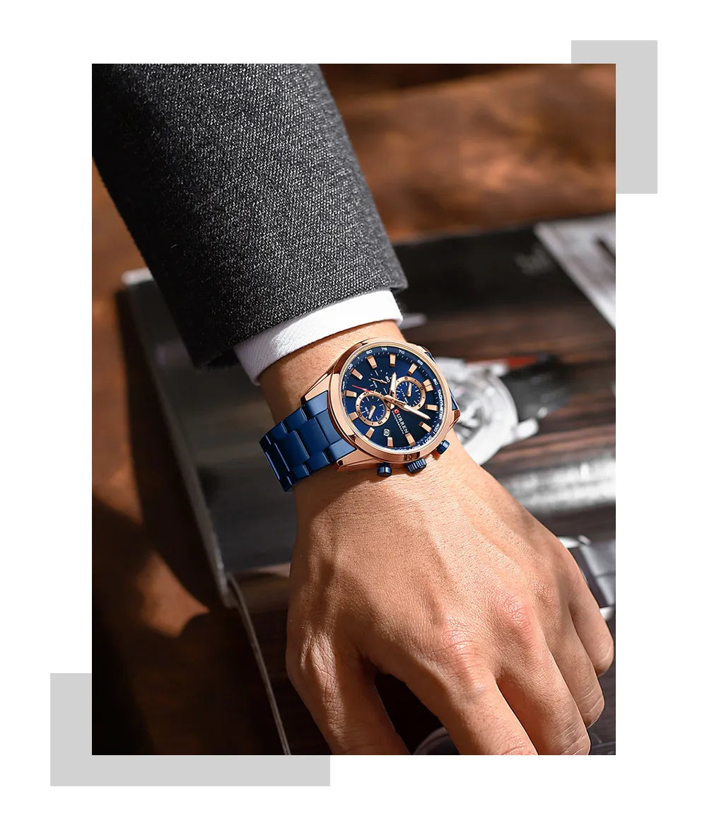 Relógio de Pulso Aço Inoxidável - CURREN