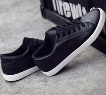 Tênis Casual Clássico de Couro PU - Jiasha