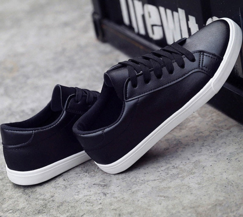 Tênis Casual Clássico de Couro PU - Jiasha