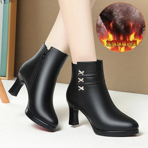 Bota Casual com Salto Forrada Zaira