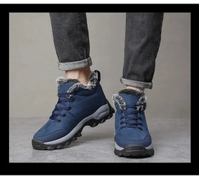 Bota de Couro Inverno Forrada Lã Windbreaker