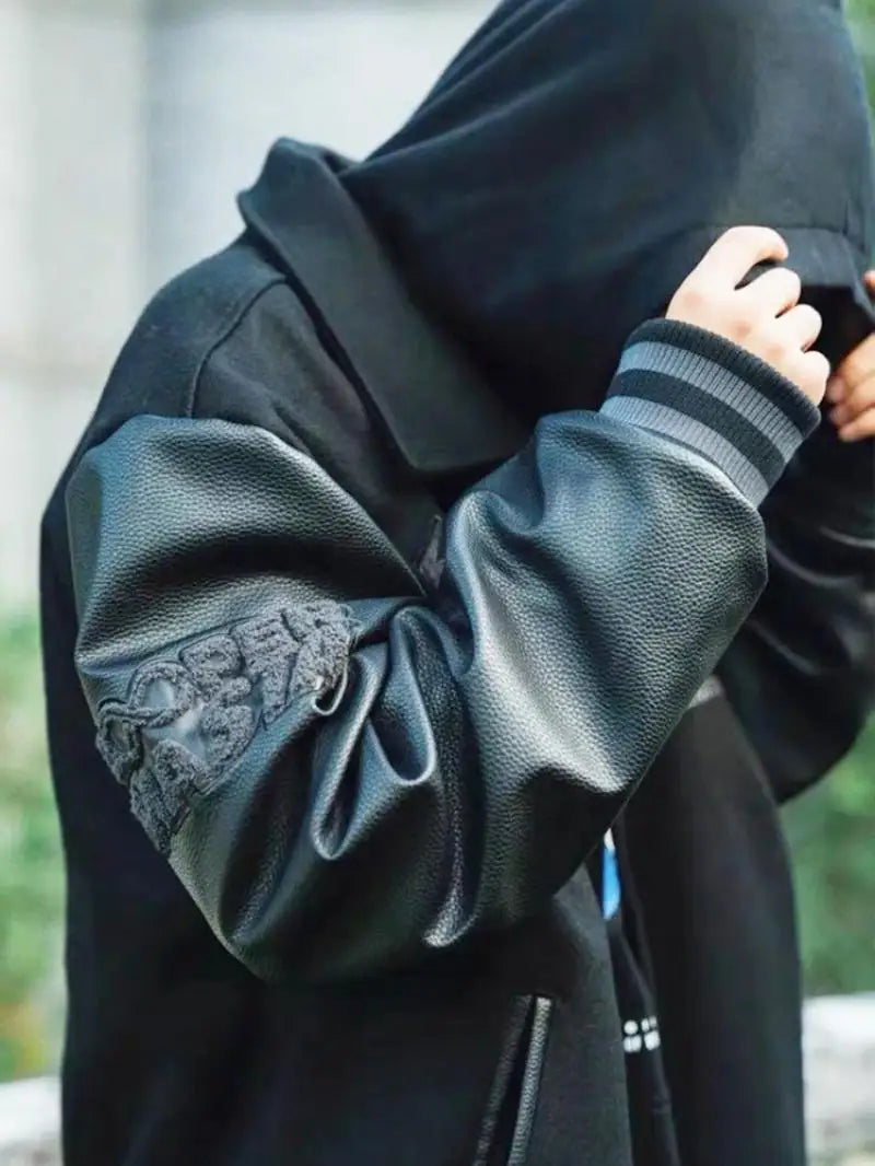 Jaqueta de Couro Masculina Streetwear