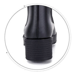 Bota Cano Baixo de Couro - Mooncity Luxury