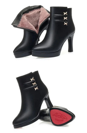 Bota Casual com Salto Forrada Zaira