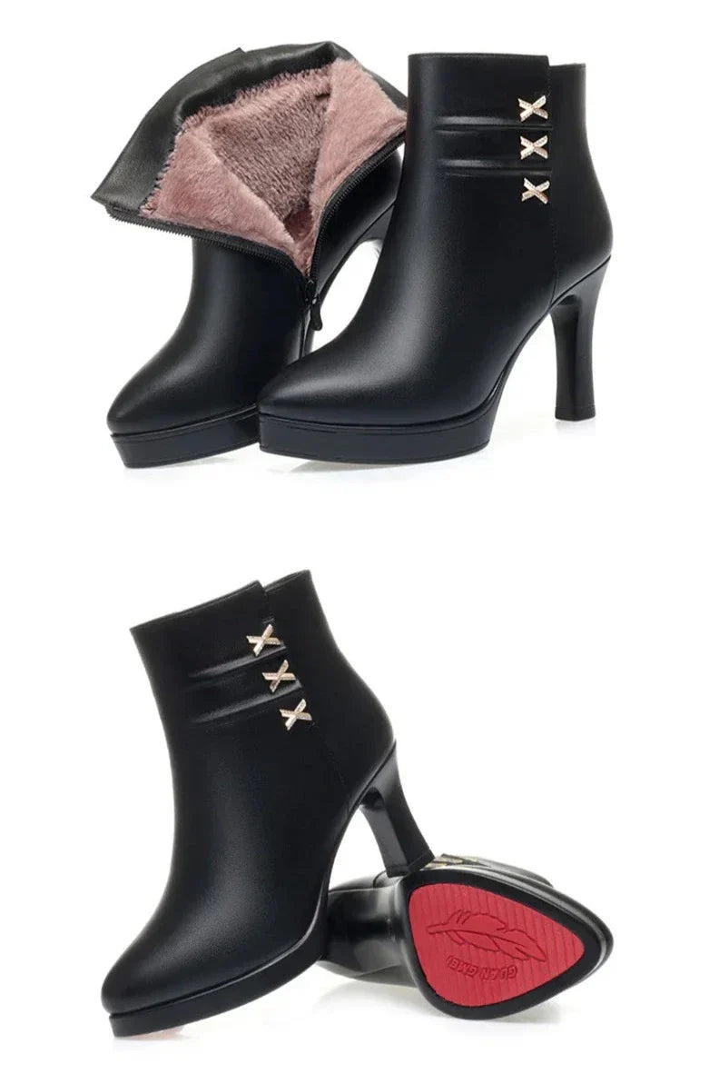 Bota Casual com Salto Forrada Zaira