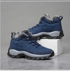 Bota de Couro Inverno Forrada Lã Windbreaker