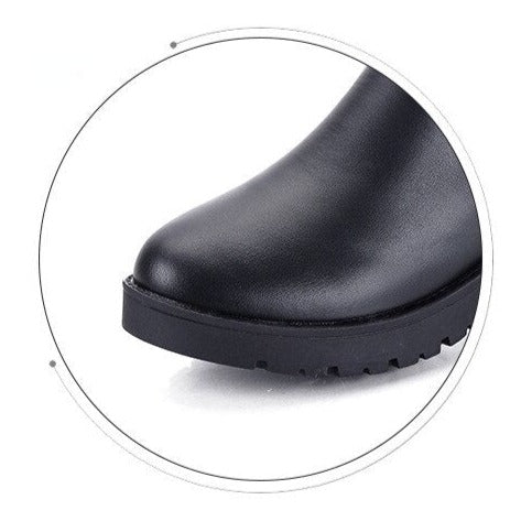 Bota Cano Baixo de Couro - Mooncity Luxury