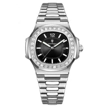 Relógio de Quartzo Quadrado Aço Inoxidável - POEDAGAR