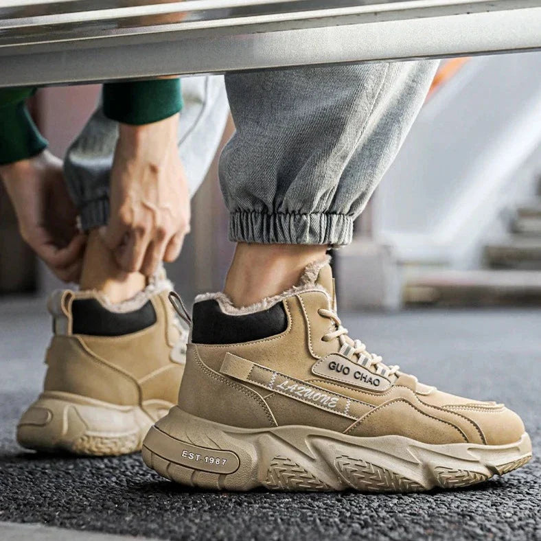 Bota de Couro Inverno Outdoor Warm