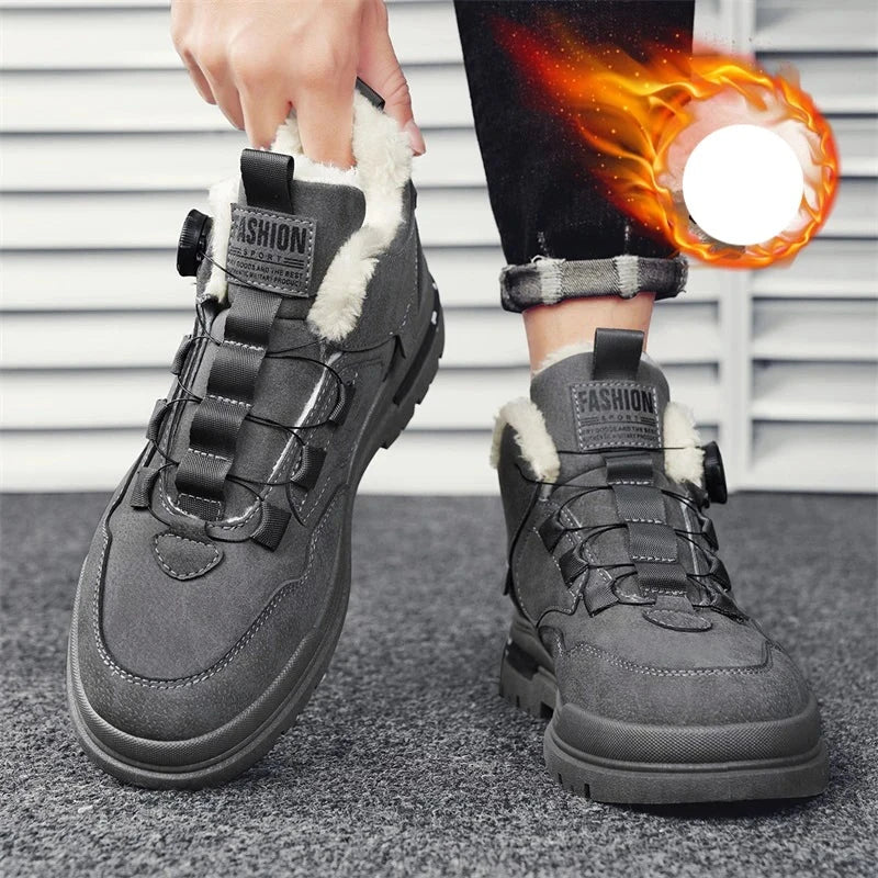 Bota Estilo Tática de Couro Inverno Shark