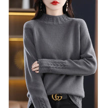 Blusa Suéter de Lã Feminino com Detalhes Shiny 2024