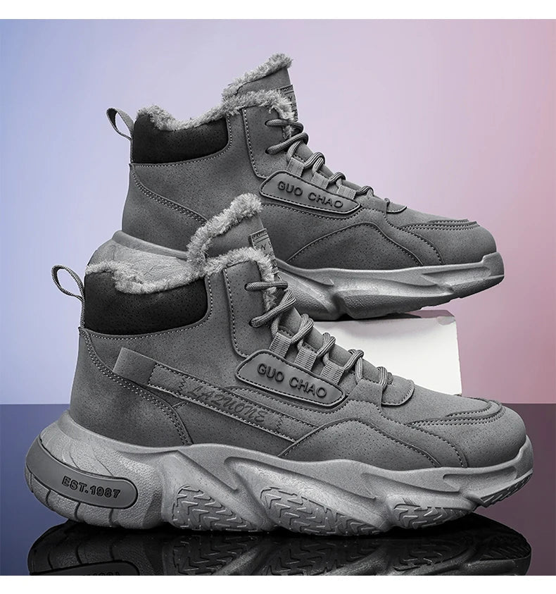 Bota de Couro Inverno Outdoor Warm