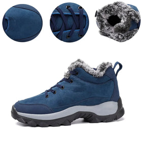 Bota de Couro Inverno Forrada Lã Windbreaker