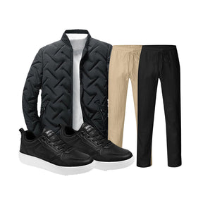 MEGA KIT DE INVERNO- 2 Calças Linho + Jaqueta Trend + (Tênis Couro-BRINDE)