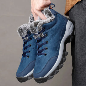 Bota de Couro Inverno Forrada Lã Windbreaker